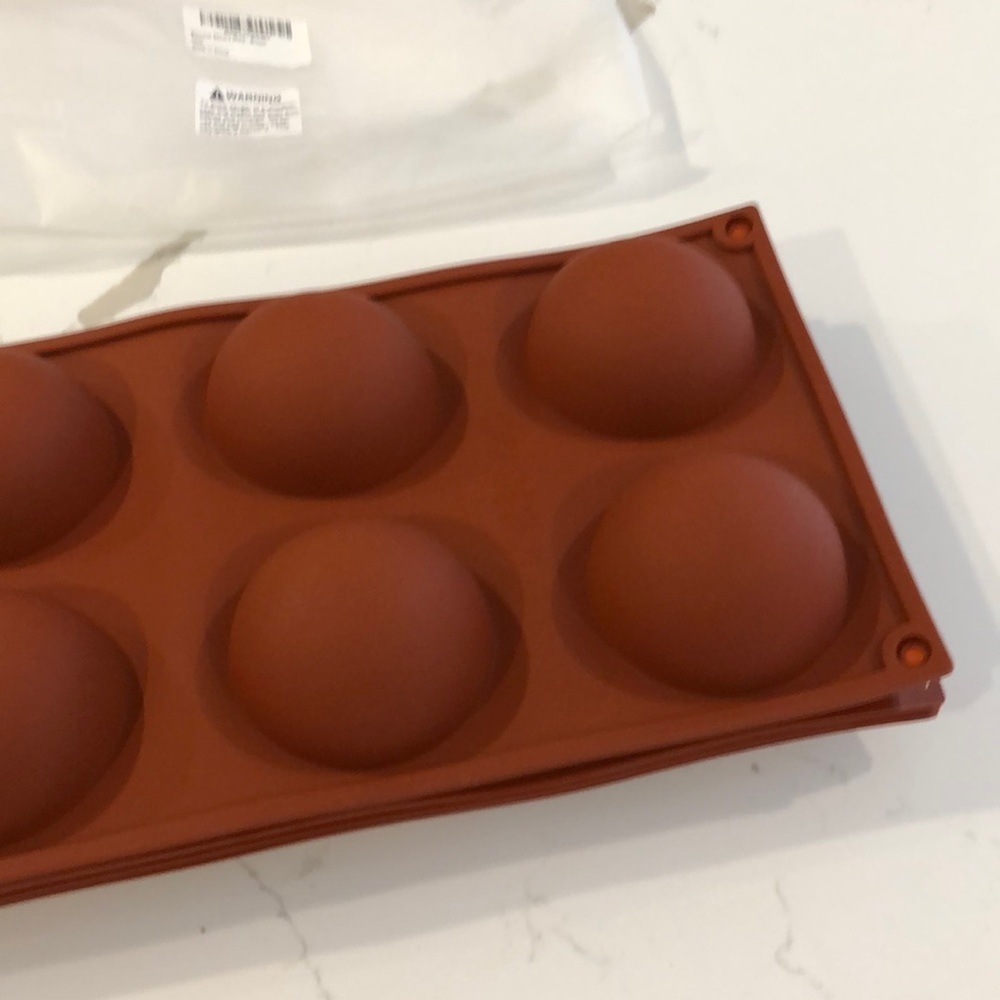 NEW Half Sphere Silicone  Mould Terracotta set (4)